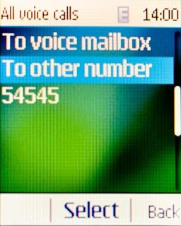 Scroll to To other number and press the Navigation key.