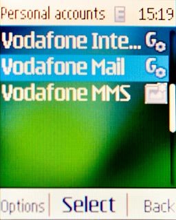 Highlight the required data connection and press Options.