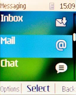Scroll to Mail and press the Navigation key.