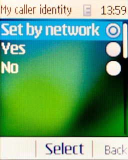 Highlight Set by network, Yes or No and press the Navigation key.