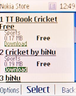 To download a free app:Scroll to Download and press the Navigation key.