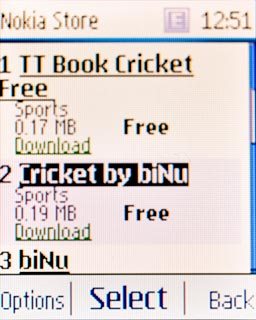 Highlight the required app and press the Navigation key.