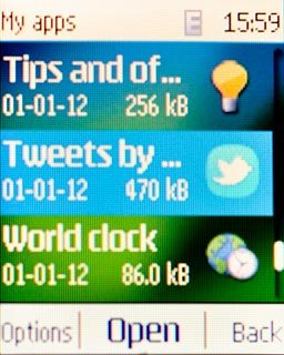 Scroll to Tweets by ... and press the Navigation key.