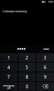 Key in your PIN and press enter.Depending on the current setting, your PIN is turned on or off.