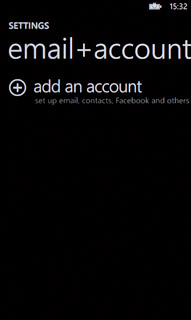 Press add an account.