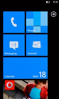 Press arrow right to access the main menu.