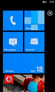 Press arrow right to access the main menu.