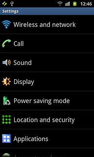 Press Wireless and network.