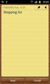 Write the text and press Save.