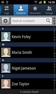 Press the required contact.