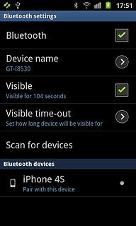 Press the required Bluetooth device.