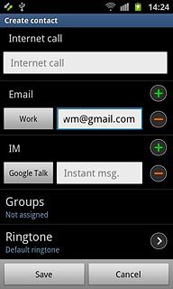 Press the field next to the email address.
