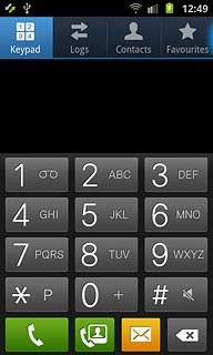 Press the Keypad tab.
