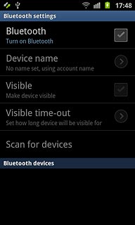 Press Bluetooth to turn on Bluetooth.