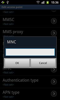 Key in 01 and press OK.