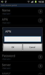 Key in live.vodafone.com and press OK.