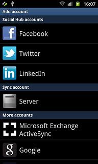 Press Microsoft Exchange ActiveSync.