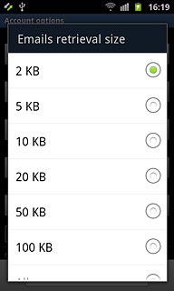 Press the required setting.