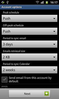 Press the drop down list below Peak schedule.