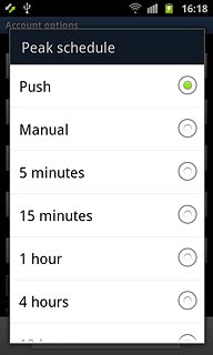Press Push, Manual or the required frequency.
