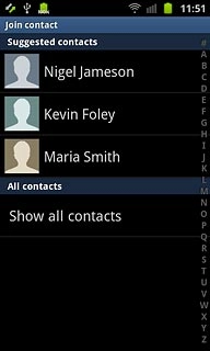 Press Show all contacts, if required.