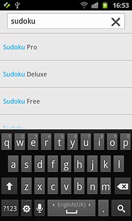 Key in the name of the required app and press the search icon.