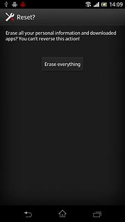 Press Erase everything.Wait a moment while the factory default settings are restored.Follow the instructions on the display to set up your phone and prepare it for use.