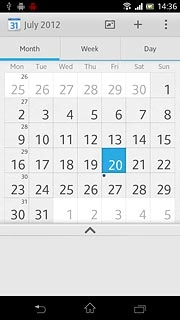 Press one of the following views (depending on the current view):Month