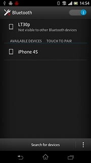 Press the required Bluetooth device.