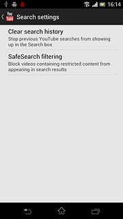 Press Clear search history.