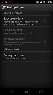 Press Factory data reset.