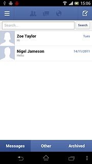Press the new message icon.Key in the first letters of the required contact.Matching contacts are displayed.