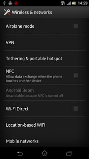 Press NFC to turn the function on or off.