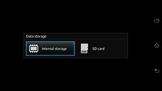 Press Internal storage or SD card.