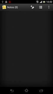 Press the new note icon.Write the text for the note.