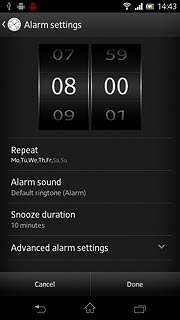 Press Alarm sound.