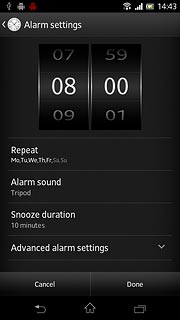 Press Advanced alarm settings.