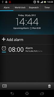 Press the home icon to return to standby mode.