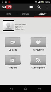 Press ACCOUNT.Follow the instructions on the display to key in the required information and log on.