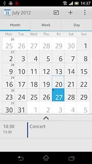 To go to the current date:Press the today icon.