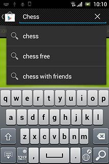 Key in the name of the required app and press the search icon.