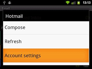 Press Account settings.