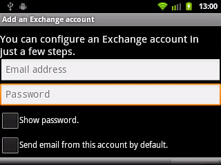 Press Password and key in your password.