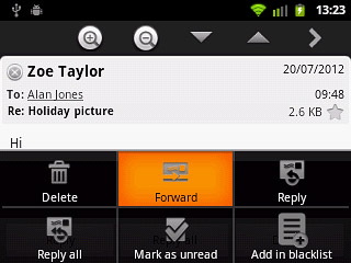 Press Forward.Key in the first letters of the required contact.Matching contacts are displayed.