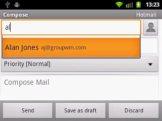 Press the required contact.