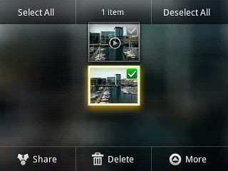 When the file is ticked (V), it's selected.