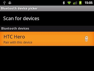 Press the required Bluetooth device.The file is sent.