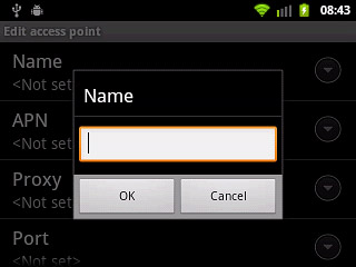 Key in Vodafone Mail and press OK.