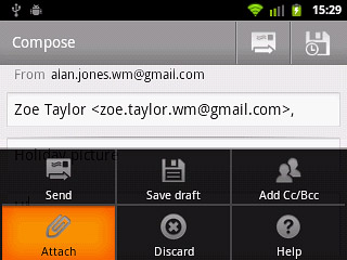 Press Attach.Go to the required folder.