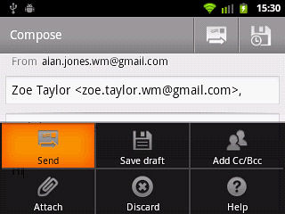 Press the send icon.